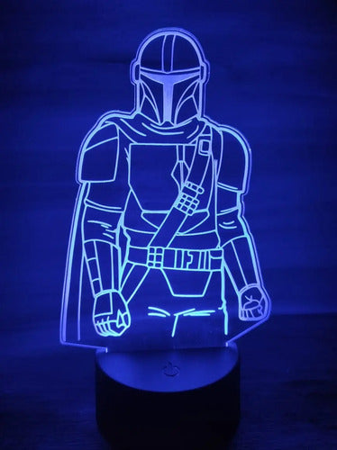 Lampara Led 3d The Mandalorian Star Wars