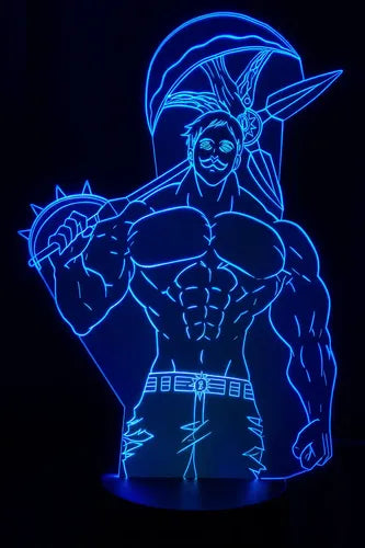 Lámpara Escanor 7 Pecados Led Ilusión Decoración Fanart