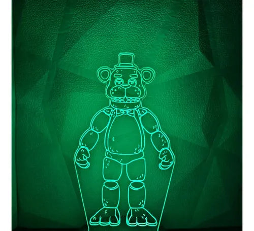 Freddy Large Five Nights At Freddy's Lámpara Led 3d Fnaf Led