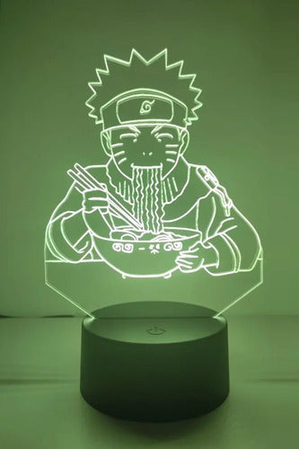 Lampara Led Ilusión 3d Naruto Ramen Decoración Anime
