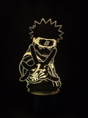 Lampara Led Ilusión 3d Naruto Decoración Anime