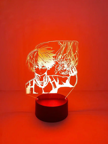 Lampara Led Todoroki Shoto My Hero Academia Luz Decoracion