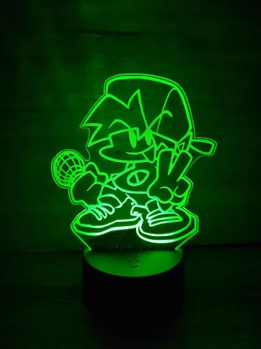 Lampara Led 3d Boyfriend Friday Night Funkin Fnf Decoración