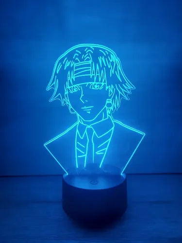 Kuroro Lucifer Chrollo Lampara Led Ilusion 3d Hunter X Hxh Negro Azul