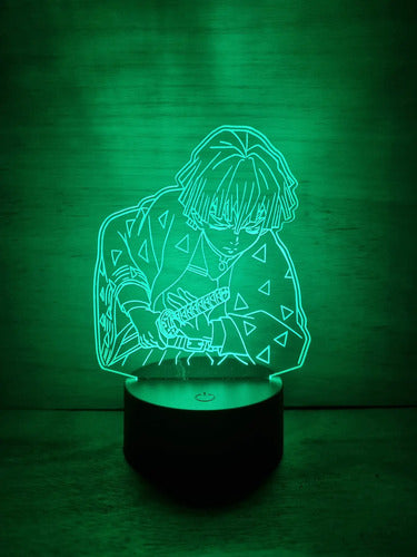 Zenitsu Demon Slayer Lampara Led Kimetsu No Yaiba Kny