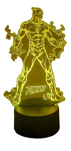 Flash Dc Comic Lampara Led Ilusion 3d Decoracion Super Heroe