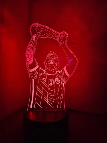 Lionel Messi Copa Argentina Fanart Lámpara Led Futbol