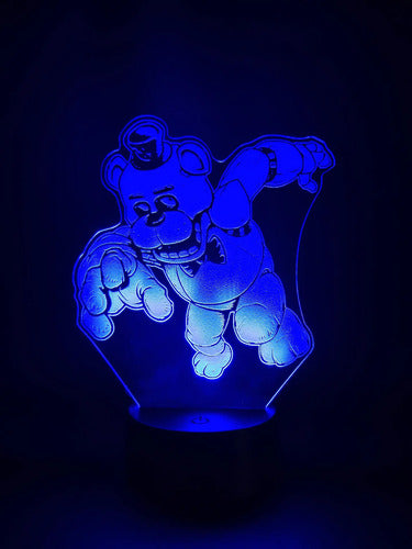 Freddy Five Nights At Freddy's Lámpara Led 3d Fnaf Luz