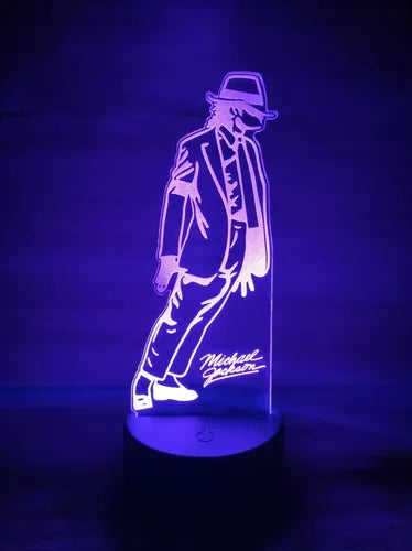 Lampara Led 3d Michael Jackson Decoracion Rey Del Pop  Modelo 1