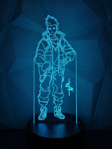 Cyberpunk David Martinez Lámpara Led Ilusión 3d Edgerunners