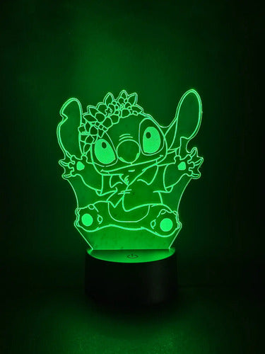 Lampara Led 3d Stitch De Lilo Y Stitch Decoración Luz