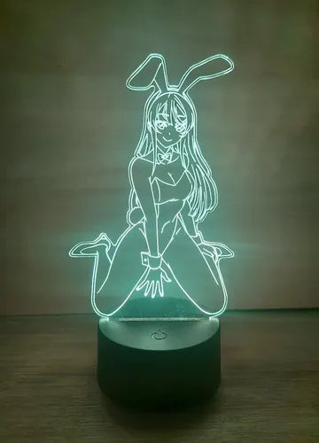Lampara Led 3d Bunny Girl Mai Sakurajima Seishun Buta Yarou