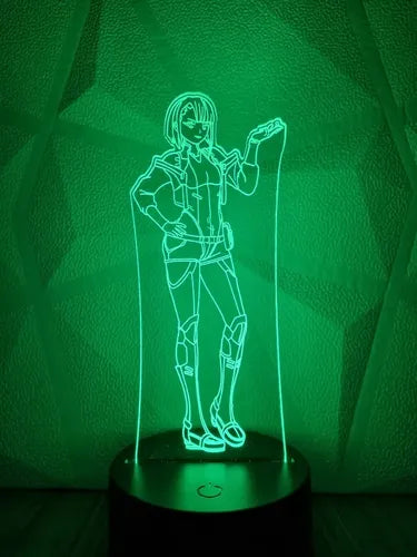 Cyberpunk Lucy Kushinada Lámpara Led Ilusión 3d Edgerunners