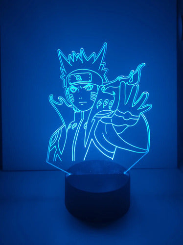 Lampara Led Ilusión 3d Naruto Kyubi Decoración Anime