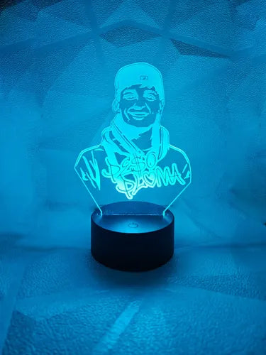 Lámpara Peso Pluma Led Ilusión Decoración Fan Art