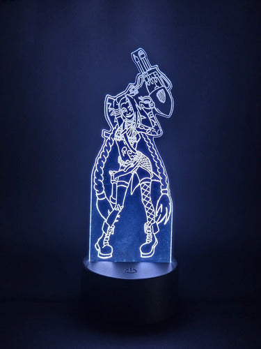 Jinx Arcane Lol Lámpara Led Fanart Game Decoracion
