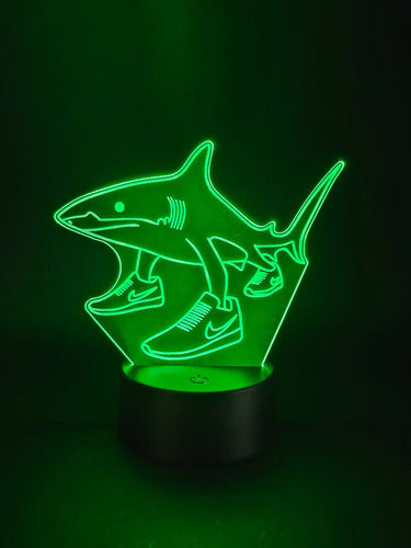 Lámpara Tralalero Tralala Led Ilusión Decoración Fan Art