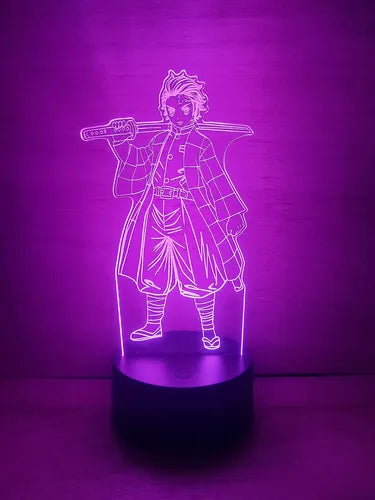 Lámpara Led Tanjiro Demon Slayer Kimetsu No Yaiba Art Line