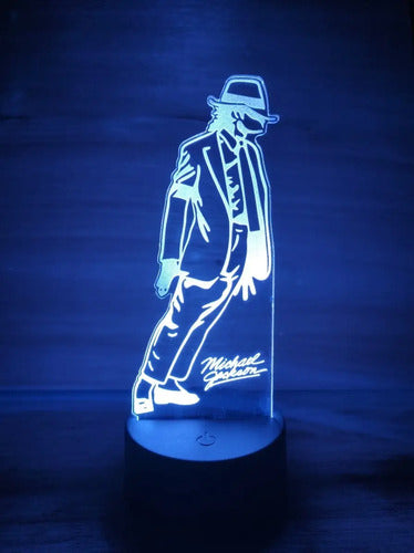 Lampara Led 3d Michael Jackson Decoracion Rey Del Pop  Modelo 1