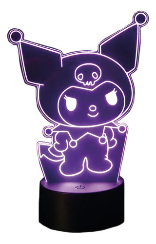 Lámpara Kuromi Hello Kitty Sanrio Led Decoración Fan Art