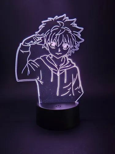 Lampara Led 3d Killua Zoldyck Hunter × Hunter Luz Decoración