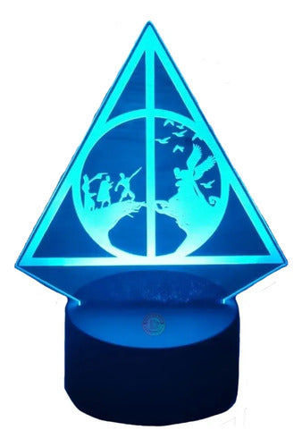 Lampara Led Ilusión 3d Reliquias De La Muerte Harry Potter