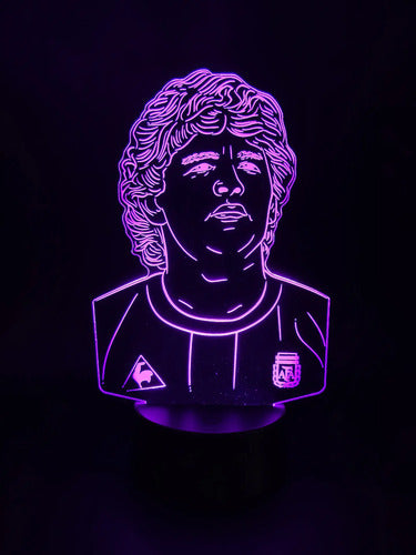 Diego Maradona Lampara Led Decoración Fan Art Edición