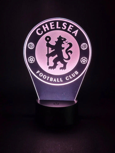 Chelsea Fútbol Club Lampara Led Ilusion 3d Fanart