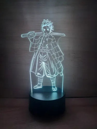 Lámpara Led Tanjiro Demon Slayer Kimetsu No Yaiba Art Line