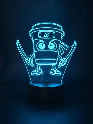 Lámpara Capuchino Asesino Led Ilusión Decoración Fan Art