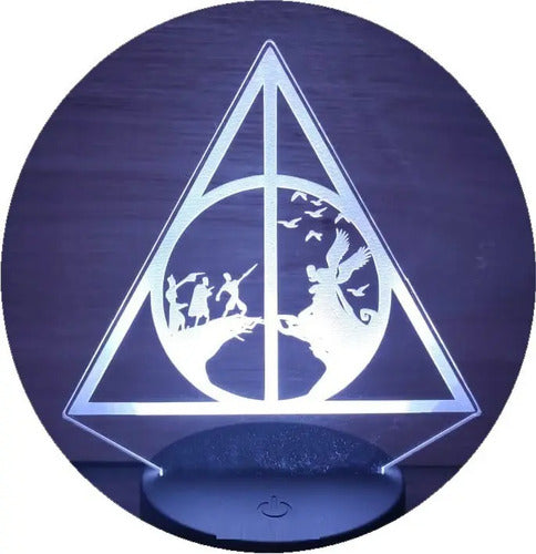 Lampara Led Ilusión 3d Reliquias De La Muerte Harry Potter
