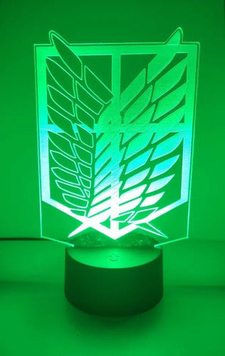 Lampara Led 3d Legión De Reconocimiento Shingeki No Kyojin