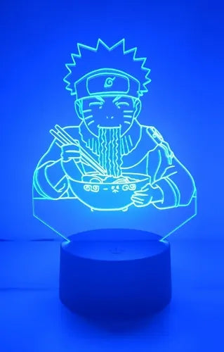 Lampara Led Ilusión 3d Naruto Ramen Decoración Anime