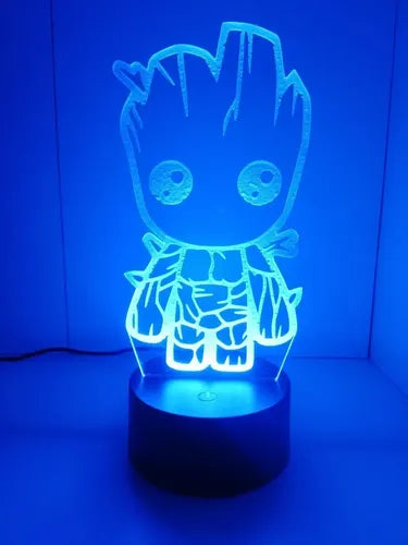 Lampara Led 3d Baby Groot