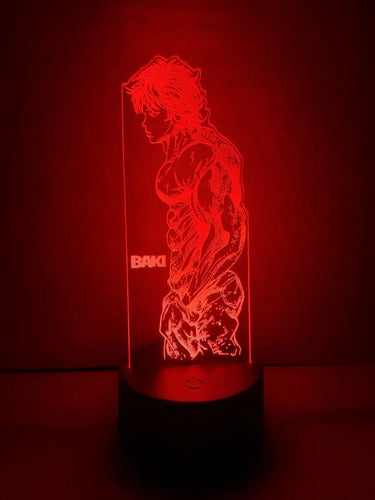 Baki The Grappler Lampara Led 3d Decoracion Anime Manga