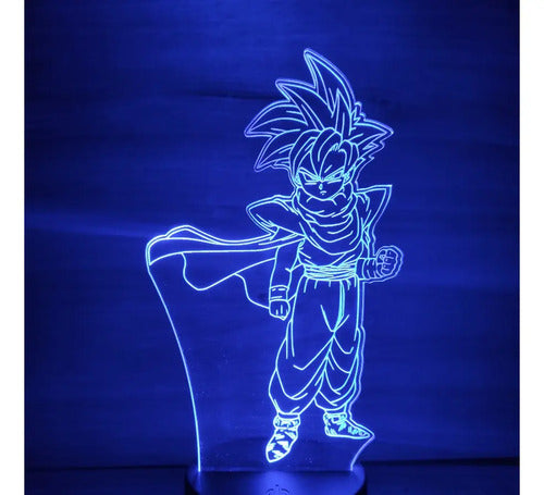Lámpara Led Gohan Torneo Cell Dragonball Z Fanart Decorativa