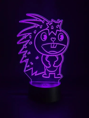 Lámpara Flaky Happy Tree Friends Led Ilusión 3d Decoración Flaky