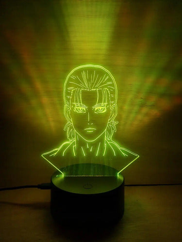 Eren Jaeger Lampara Led Ilusion 3d Shingeki No Kyojin Snk