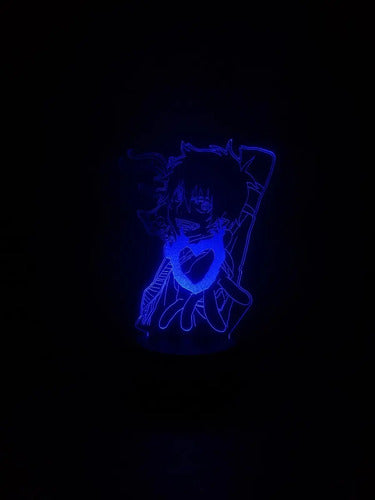 Blue Exorcist Lampara Led Ilusion 3d Anime Rin Okumura Negro