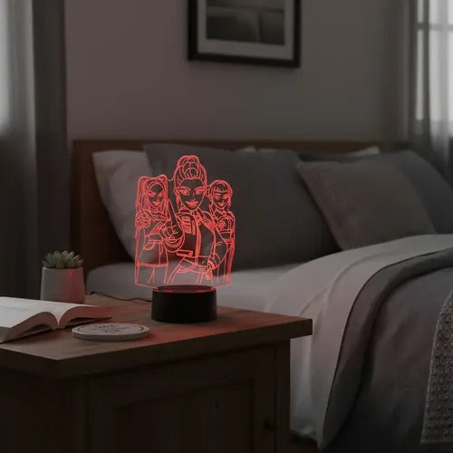Lámpara Kpop Demon Hunter Led Decoración Fan Art