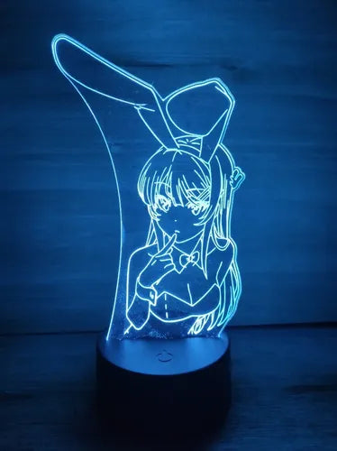 Lampara Led 3d Bunny Girl Mai Sakurajima Seishun Buta Yarou