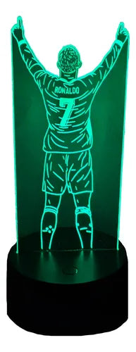 Lámpara Cristiano Ronaldo Celebra Ilusión Decoración Fan Art