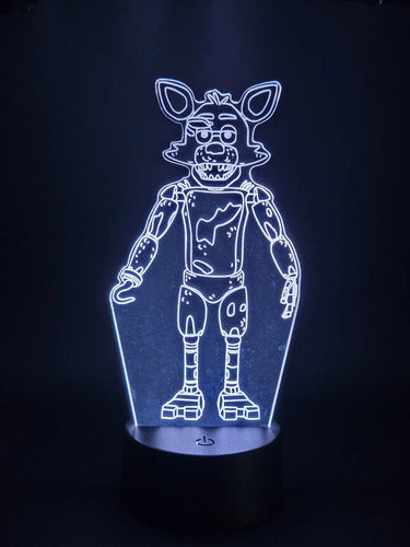Foxy Five Nights At Freddy's Lámpara Led 3d Fnaf Led