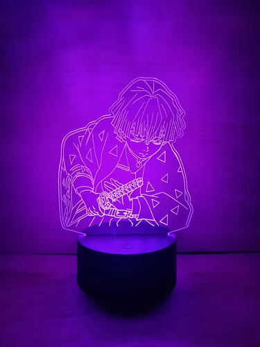 Zenitsu Demon Slayer Lampara Led Kimetsu No Yaiba Kny