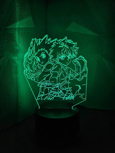 Lámpara Gon Y Killua Hunter X Led Ilusión Decoración Fan Art