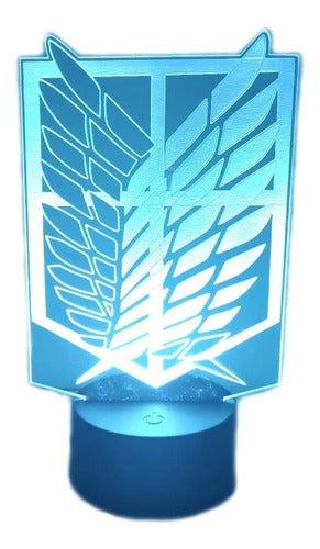 Lampara Led 3d Legión De Reconocimiento Shingeki No Kyojin