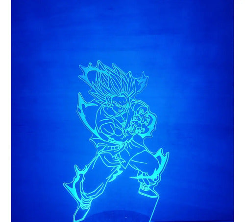 Lámpara Led Goku Ss2 Dragon Ball Z Fanart Decorativa