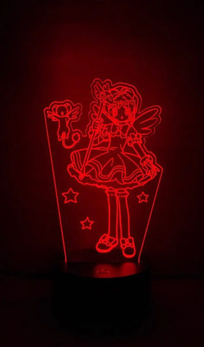 Sakura Card Captor Kero Lampara Led 3d Luz Decoración Stars