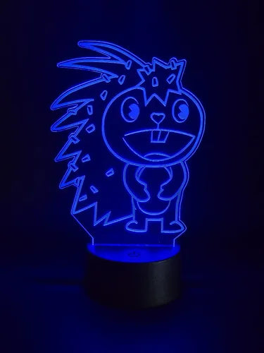 Lámpara Flaky Happy Tree Friends Led Ilusión 3d Decoración Flaky