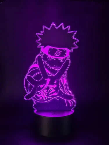 Lampara Led Ilusión 3d Naruto Decoración Anime